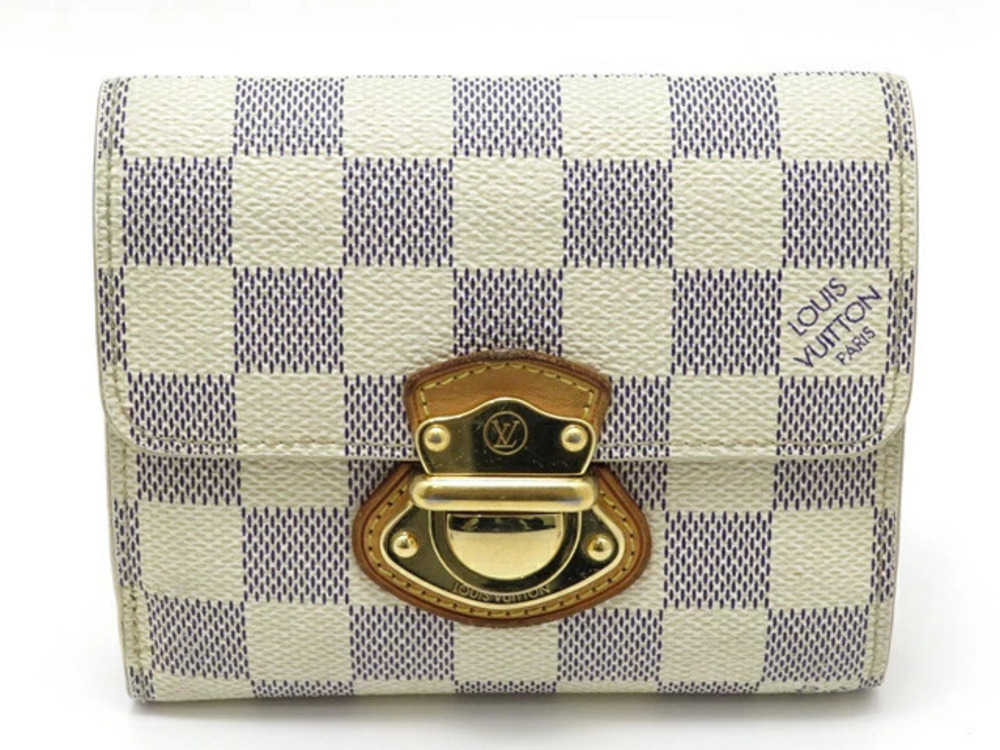 LOUIS VUITTON Tri fold Wallet Portefeuille Joy Azur White